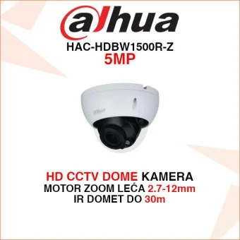 DAHUA CCTV DOME 5MP MOTOR ZOOM KAMERA HAC-HDBW1500R-Z