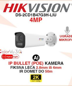 DS-2CD1B47G3H-LIU HIKVISION 4MP SMART HYBRID LIGHT IP BULLET KAMERA
