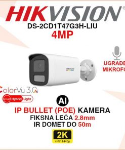 DS-2CD1T47G3H-LIU HIKVISION 4MP SMART HYBRID LIGHT IP KAMERA