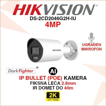 DS-2CD2046G2H-IU HIKVISION 4MP ACUSENSE BULLET IP POE KAMERA