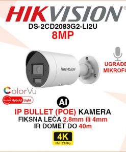 DS-2CD2083G2-LI2U HIKVISION 4K ACUSENSE SMART HYBRID LIGHT IP KAMERA