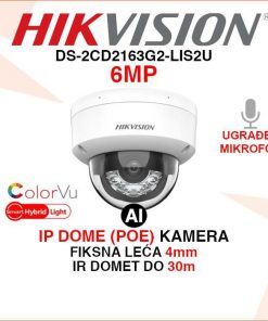 DS-2CD2163G2-LIS2U HIKVISION 6MP SMART HYBRID LIGHT AI IP KAMERA