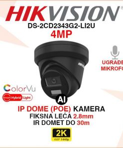 DS-2CD2343G2-LI2U HIKVISION 4MP ACUSENSE SMART HYBRID LIGHT IP KAMERA