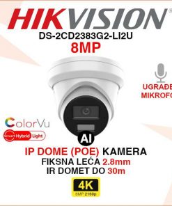 DS-2CD2383G2-LI2U HIKVISION 4K ACUSENSE SMART HYBRID LIGHT IP KAMERA