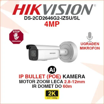 DS-2CD2646G2-IZSU/SL HIKVISION 4MP AI IP KAMERA S AKTIVNOM OBRANOM