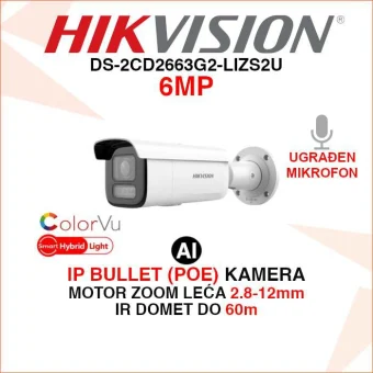 DS-2CD2663G2-LIZS2U HIKVISION 6MP AI SMART HYBRID LIGHT IP KAMERA