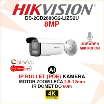DS-2CD2683G2-LIZS2U HIKVISION 4K AI SMART HYBRID LIGHT IP KAMERA