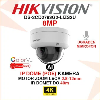 DS-2CD2783G2-LIZS2U HIKVISION 4K ACUSENSE MOTOR ZOOM IP KAMERA