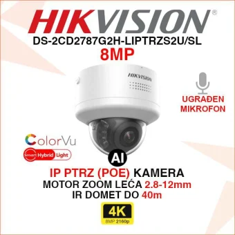 DS-2CD2787G2H-LIPTRZS2U/SL HIKVISION 4K COLORVU PTRZ IP KAMERA