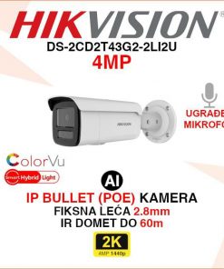 DS-2CD2T43G2-2LI2U HIKVISION 2K ACUSENSE SMART HYBRID LIGHT IP KAMERA