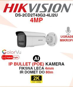 DS-2CD2T43G2-4LI2U HIKVISION 2K ACUSENSE SMART HYBRID LIGHT IP KAMERA