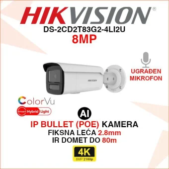 DS-2CD2T83G2-4LI2U 4K ACUSENSE SMART HYBRID LIGHT IP KAMERA