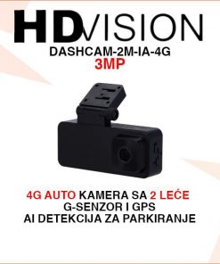 HDVISION 4G KAMERA ZA AUTO SA 2 LEĆE I G-SENZOROM DASHCAM-2M-IA-4G