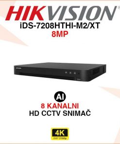 HIKVISION 8 KANALNI 4K ACUSENSE VIDEO SNIMAČ iDS-7208HTHI-M2/XT