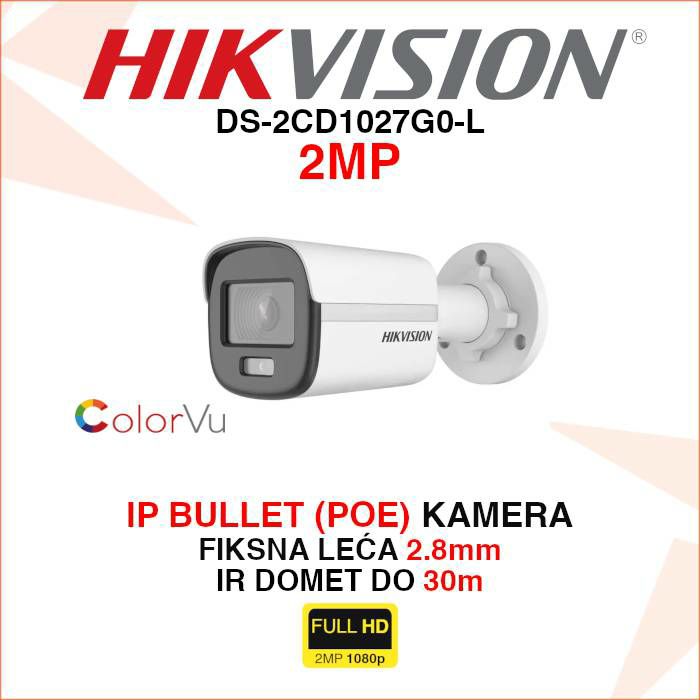 hikvision-2mp-colorvu-ip-kamera-s-fiksnom-lecom-ds-2cd1027g0-ds-2cd1027g0-l_3593 HIKVISION 2MP COLORVU IP KAMERA S FIKSNOM LEĆOM DS-2CD1027G0-L - Slika 1