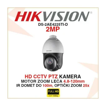 HIKVISION 2MP PTZ TURBO SPEED DOME KAMERA DS-2AE4225TI-D