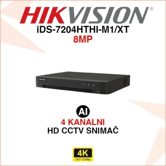 HIKVISION 4 KANALNI 4K ACUSENSE VIDEO SNIMAČ iDS-7204HTHI-M1/XT