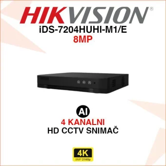 HIKVISION 4 KANALNI 4K ACUSENSE VIDEO SNIMAČ iDS-7204HUHI-M1/E