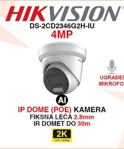 HIKVISION 4MP ACUSENSE IP POE KAMERA DS-2CD2346G2H-IU