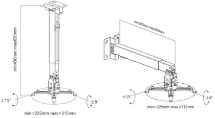 Manhattan stropni nosač projektora