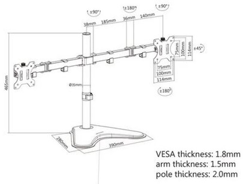 Manhattan nosač monitora 13"-32" Manhattan nosač monitora 13"-32"