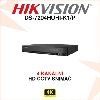DS-7204HUHI-K1/P HIKVISION 4 KANALNI 5MP VIDEO SNIMAČ
