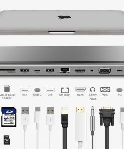 Asonic USB C 11u1 naHDMI/VGA/SD/RJ45/U3