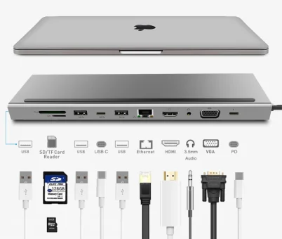 Asonic USB C 11u1 naHDMI/VGA/SD/RJ45/U3