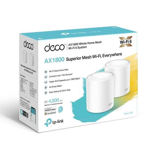 TP-Link Deco X20 AX1800 Whole Home Wi-Fi 2-pack TP-Link Deco X20 AX1800 Whole Home Wi-Fi 2-pack