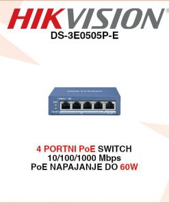 DS-3E0505P-E HIKVISION 4 PORTNI GIGABITNI POE SWITCH
