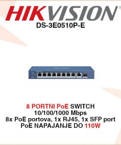 DS-3E0510P-E HIKVISION 8 PORTNI GIGABITNI POE SWITCH