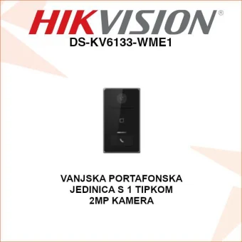 DS-KV6133-WME1 HIKVISION VANJSKA IP JEDINICA SA 1 POZIVNOM TIPKOM
