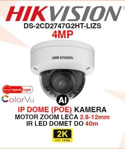 HIKVISION 2K IP COLORVU SMART HYBRID LIGHT KAMERA DS-2CD2747G2HT-LIZS