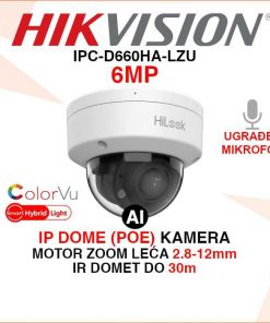 HIKVISION 6MP SMART HYBRID LIGHT MOTOR ZOOM IP KAMERA IPC-D660HA-LZU