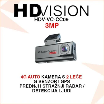HDVISION 4G GPS AUTO KAMERA SA 2 LEĆE I G SENZOROM HDV-VC-CC09