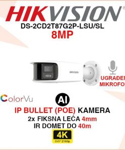 HIKVISION COLORVU IP KAMERA SA 2 LEĆE DS-2CD2T87G2P-LSU/SL
