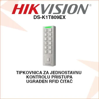 HIKVISION ŠIFRATOR SA TIPKOVNICOM I RFID ČITAČEM DS-K1T809EX
