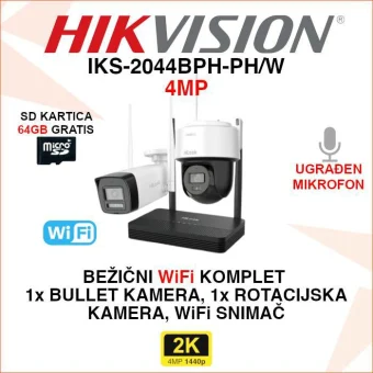 IKS-2044BPH-PH/W HIKVISION 4MP BEŽIČNI WIFI SET SA 2 KAMERE