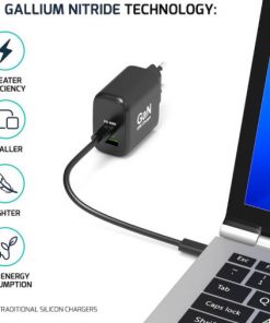 Port zidni punjač GaN 65W USB-C/USB-A