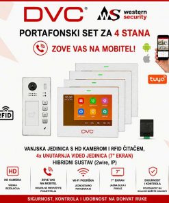 DVC HYBRID PORTAFON SET ZA 4 STANA S WIFI VIDEO JEDINICOM