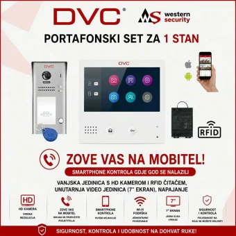 DVC PORTAFON SET ZA 1 STAN S WiFi VIDEO JEDINICOM PORTAFON-VIDEO1+SET