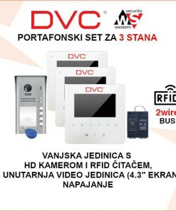 DVC PORTAFON SET ZA 3 STANA S VIDEO JEDINICOM PORTAFON-VIDEO3-SET