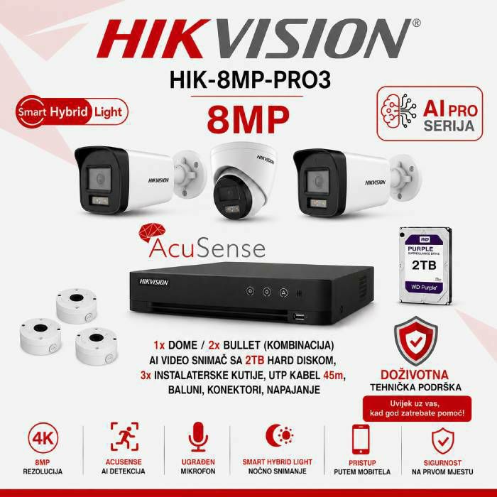 hikvision-4k-hd-cctv-komplet-s-3-kamere-ai-pro-serija-hik-8mp-pro3_11914 Hikvision 4K HD CCTV komplet s 3 kamere - AI PRO serija - Slika 1
