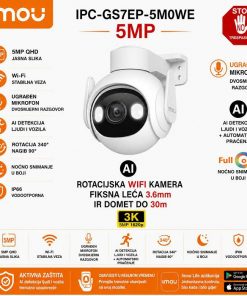 IMOU CRUISER 2 ROTACIJSKA AI WIFI 5MP KAMERA IPC-GS7EP-5M0WE