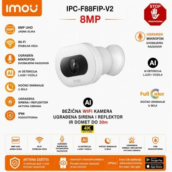 IMOU KNIGHT 4K WiFi AI KAMERA S AKTIVNOM OBRANOM IPC-F88FIP-V2