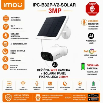 IPC-B32P-V2-SOLAR IMOU CELL GO 3MP WIFI KAMERA I SOLARNI PANEL