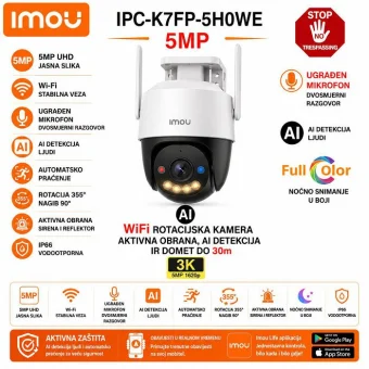 IPC-K7FP-5H0WE IMOU CRUISER SC 5MP WIFI PT KAMERA S AKTIVNOM OBRANOM