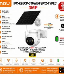 IPC-K9ECP-3T0WE/FSP12-TYPEC IMOU 3MP WIFI KAMERA I SOLARNI PANEL