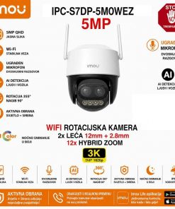 IPC-S7DP-5M0WEZ IMOU CRUISER Z WIFI 3K ROTACIJSKA AI KAMERA S 2 LEĆE
