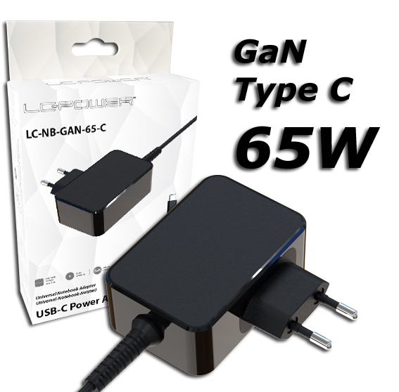 Lc power LC-NB-GAN-65-C USB tip C notebook adapt. Lc power LC-NB-GAN-65-C USB tip C notebook adapt.